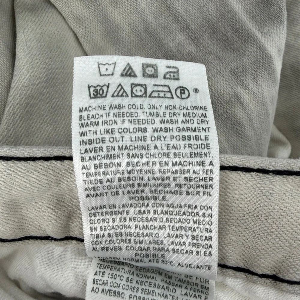 Levis Jeans Mens 38x32 Grey 559 Relaxed Straight Acid‎ Wash Denim Pants